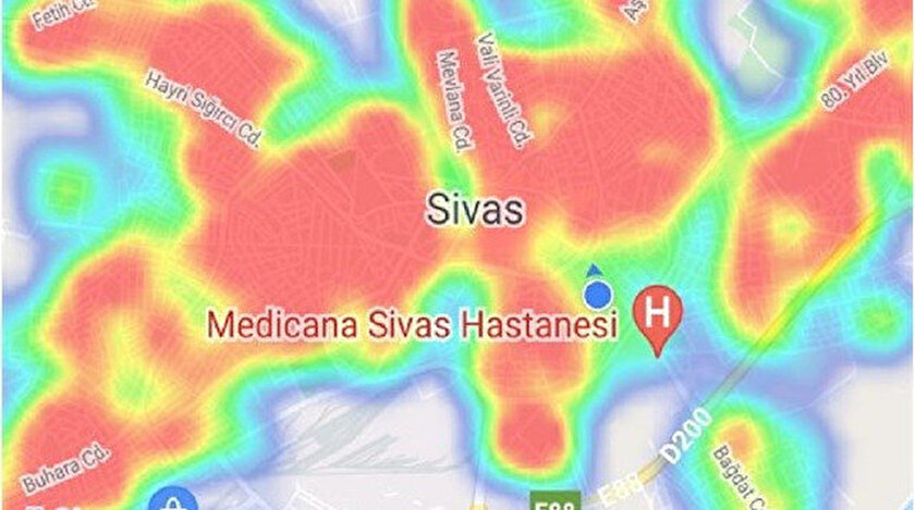  Sivas’ın koronavirüs risk haritasında kırmızı alarm!