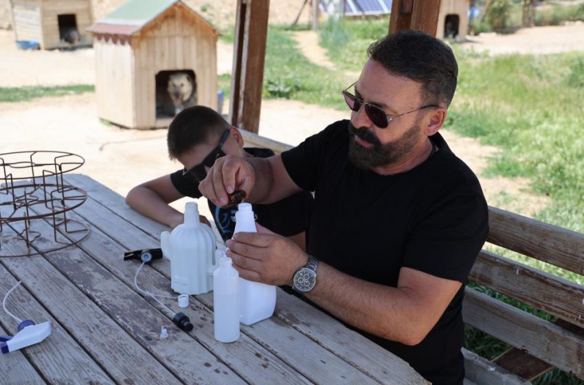  Bölgenin kabusu olan kenelerden korunmak için doğal karışım hazırladı