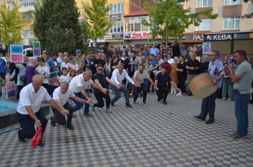  Obeziteye dikkat çekmek için yürüyüş yapıp halay çektiler