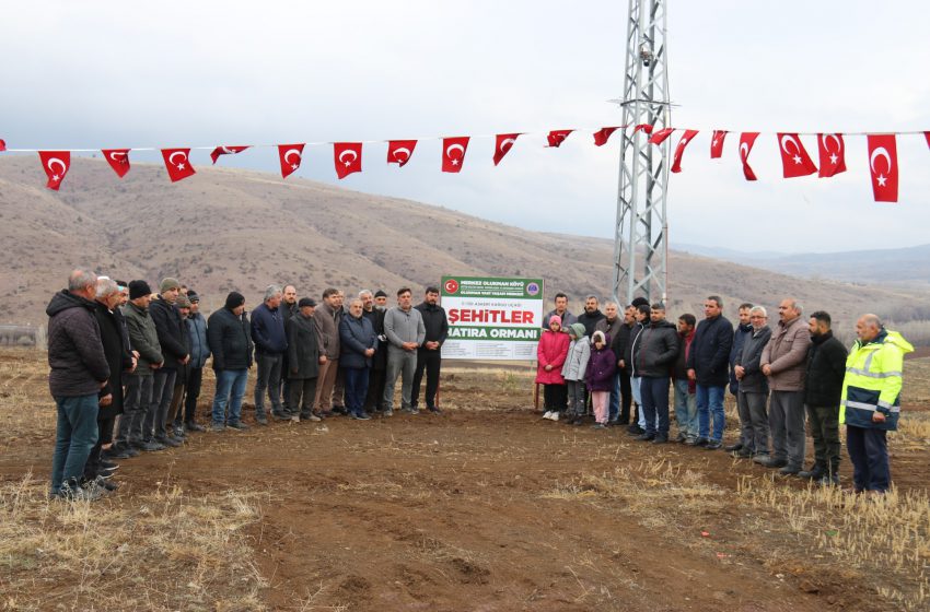  Şehitlerin İsimleri Fidanlarda Yaşatılıyor