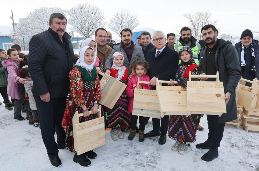  Beypınar Köyü’nde Çocukların Kızak Sevinci