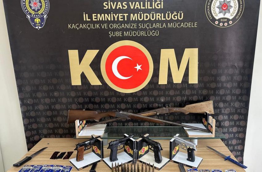  Sivas’ta kaçak silah operasyonu: 1 kişi tutuklandı